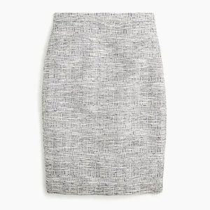 J. Crew No. 2 Pencil® skirt in black-and-white tweed NWT